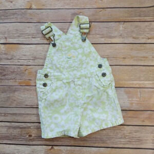 Carter's Green Floral Overalls/Shortalls 6M
